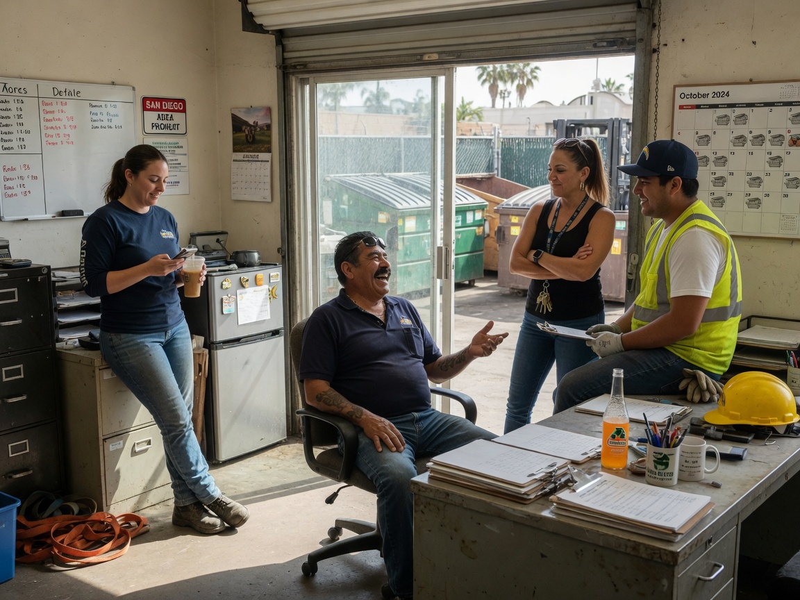 The Dumpster Rental pros team at work in San Diego
